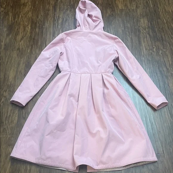 EUC RainSisters RARE Full Circle fit and flare pink Raincoat M - Picture 7 of 16